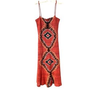 Ralph‎ Lauren hand knit tribal linen and silk dress southwestern M Vogue Cover